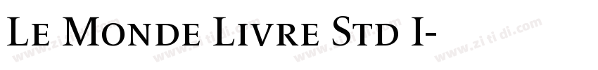 Le Monde Livre Std I字体转换